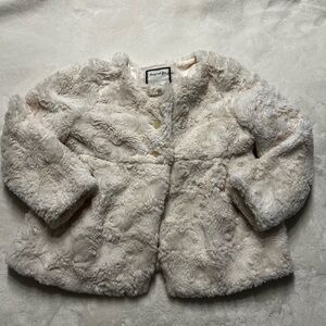 Gymboree Cream Fuzzy Kids Puffer Jacket